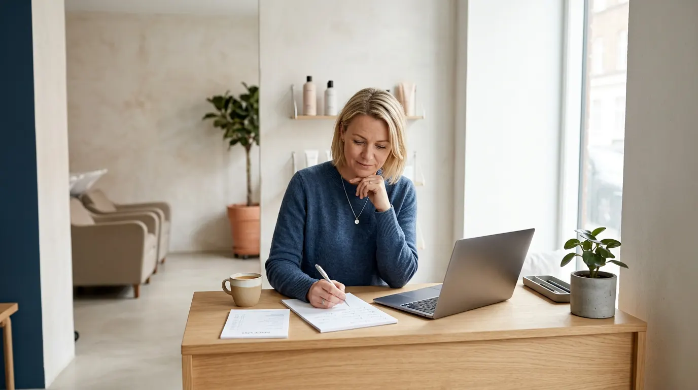 Finansiering av salong Salongägare planerar utrustning och likviditet