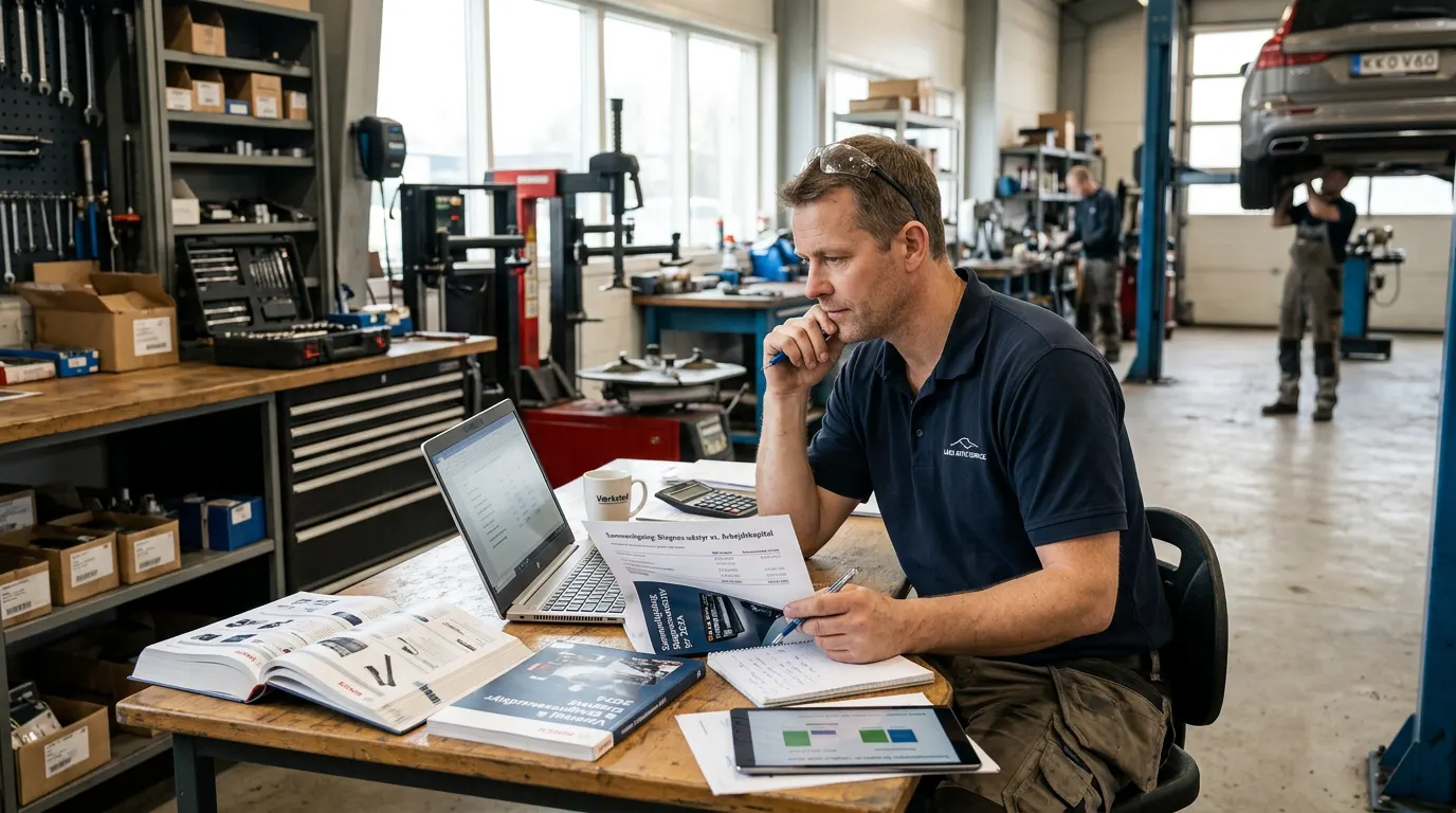 Lån till mekanikerföretag Verkstadsägare bedömer investering i diagnosutrustning